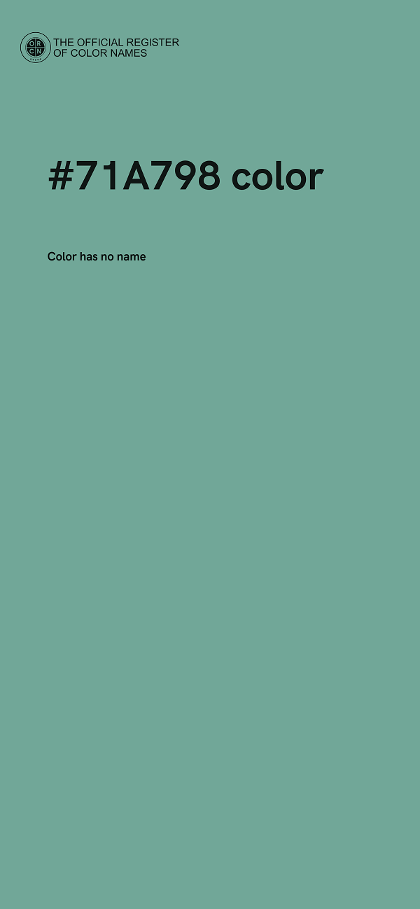 #71A798 color image
