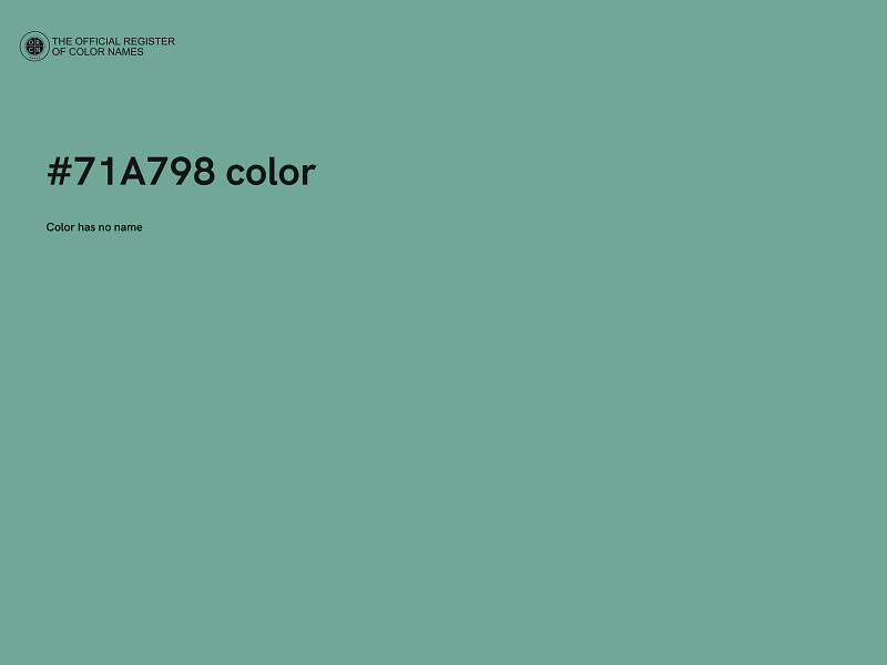 #71A798 color image