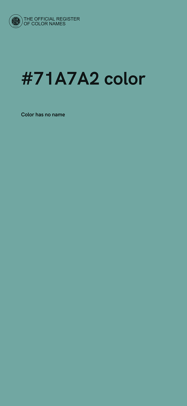 #71A7A2 color image