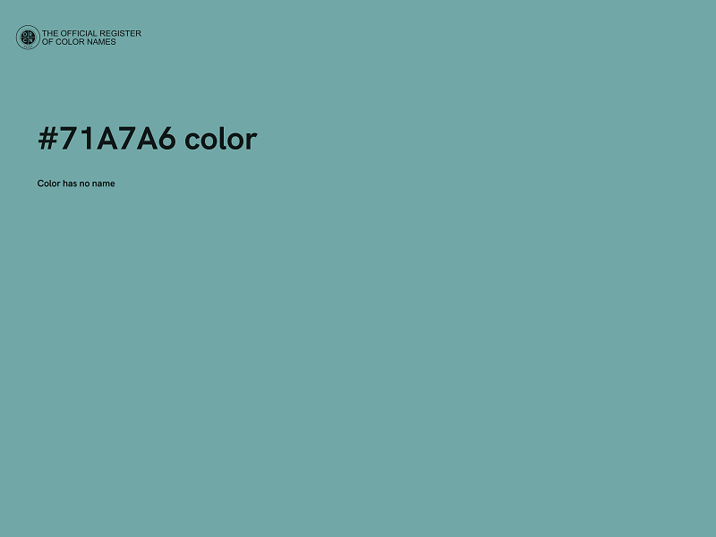 #71A7A6 color image
