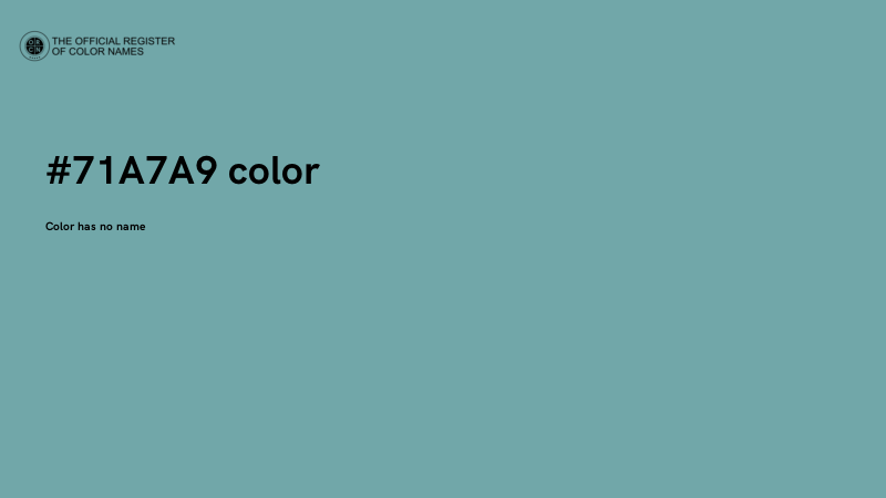 #71A7A9 color image