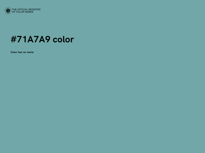 #71A7A9 color image