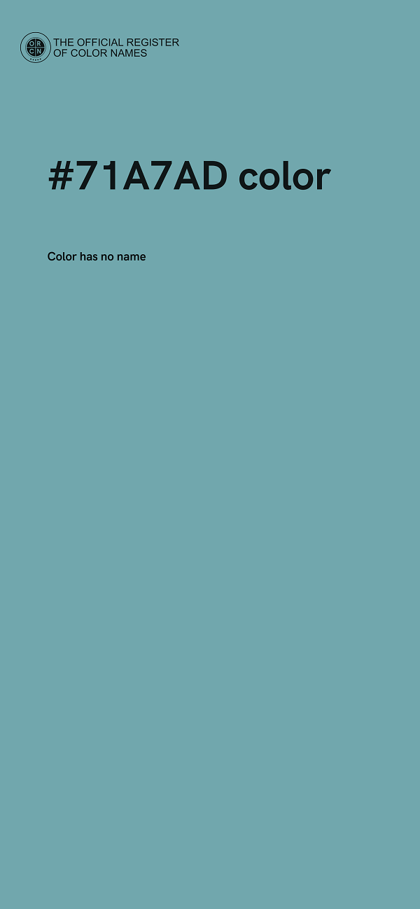 #71A7AD color image