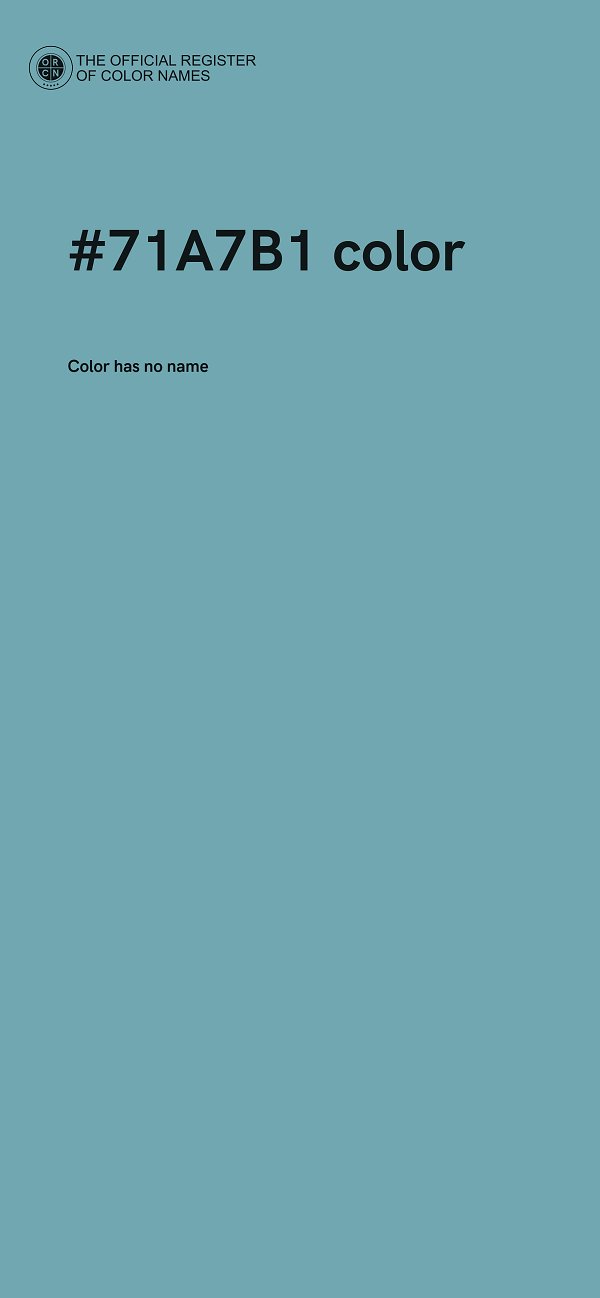 #71A7B1 color image