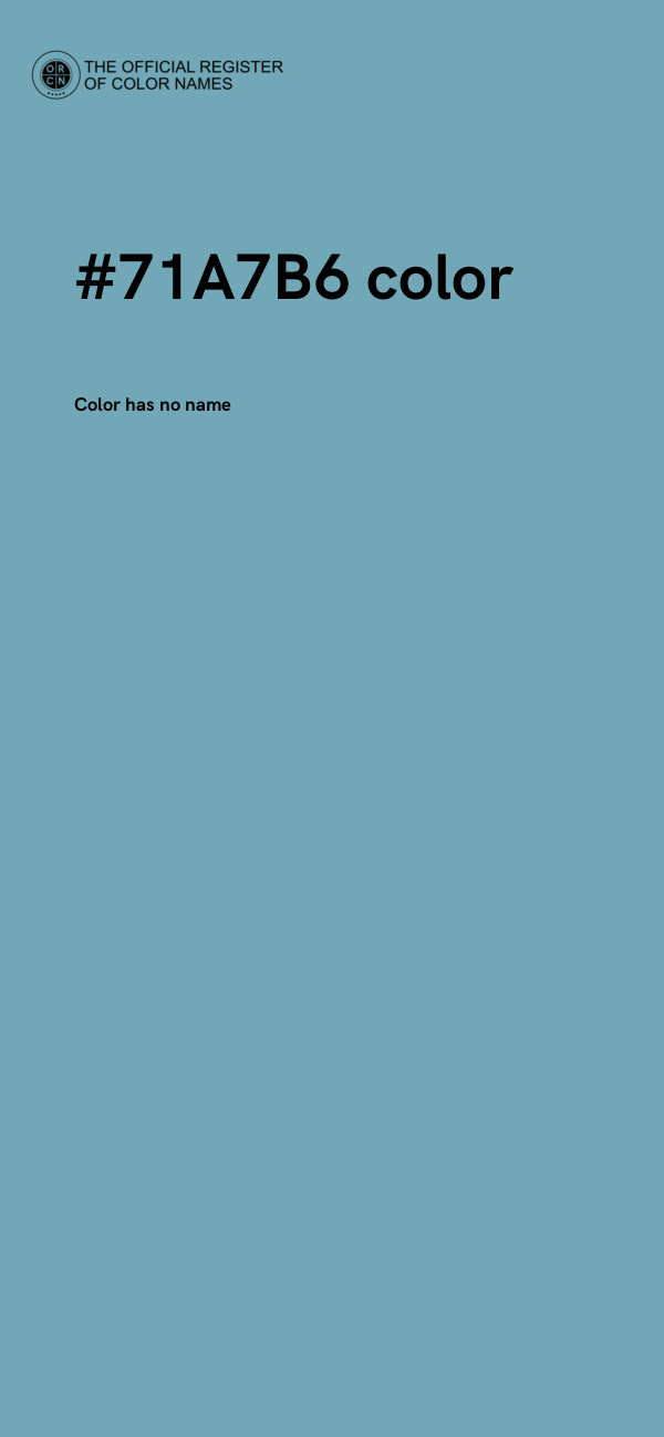 #71A7B6 color image