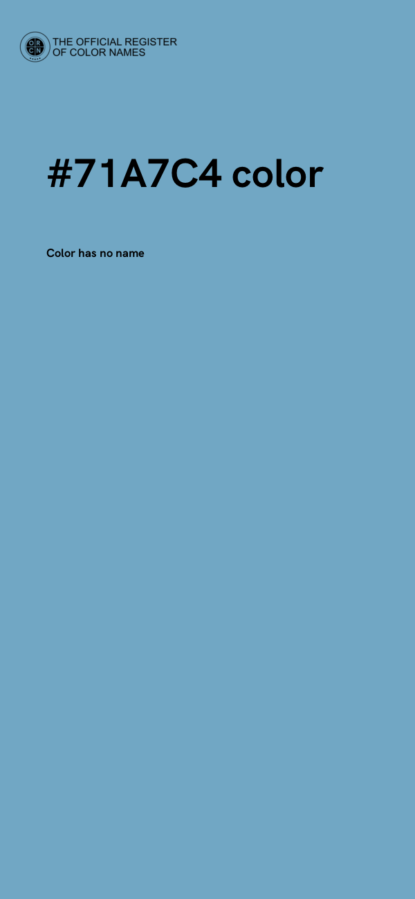 #71A7C4 color image