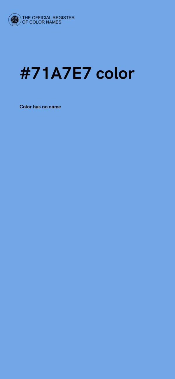 #71A7E7 color image