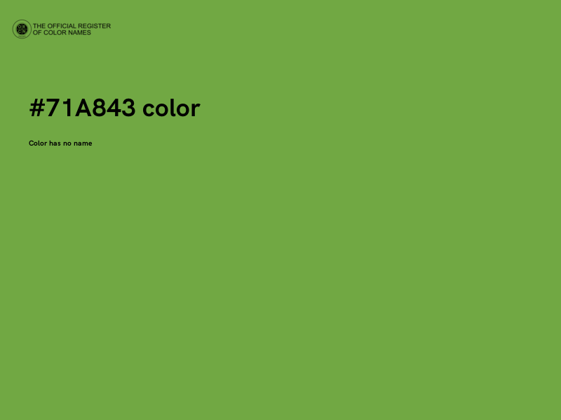 #71A843 color image