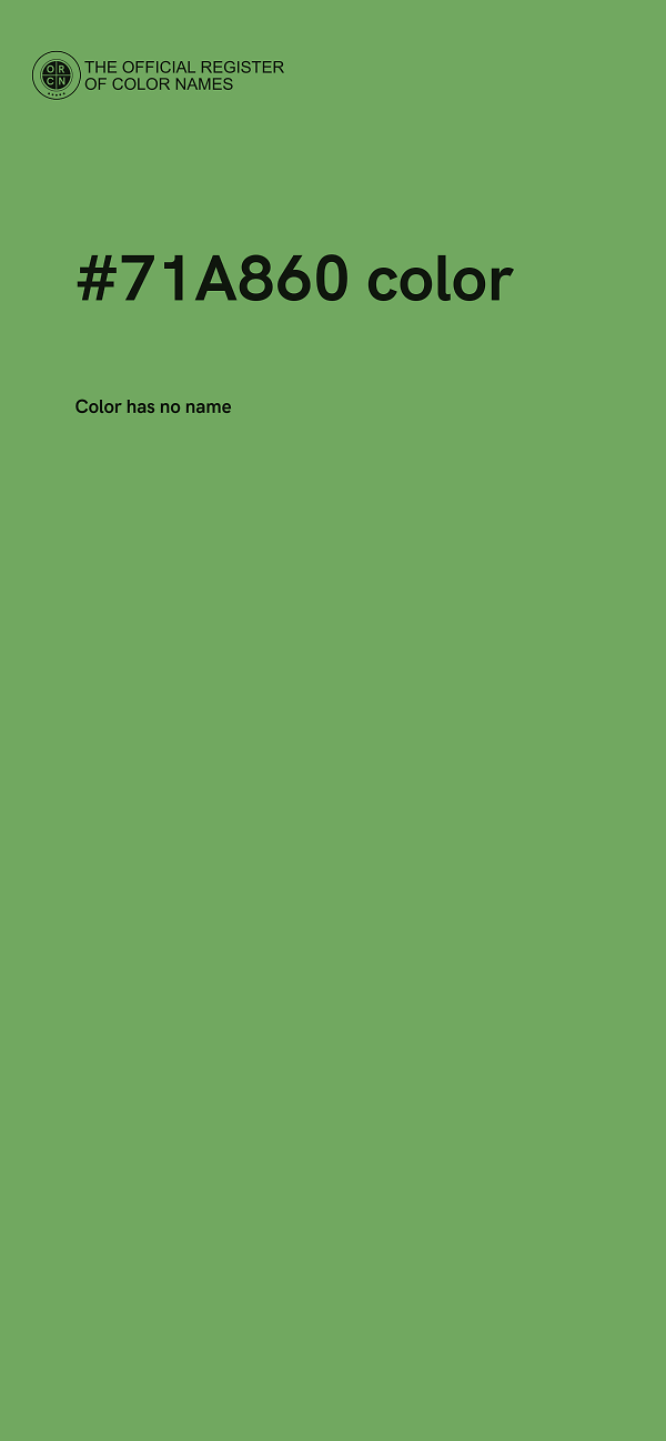 #71A860 color image