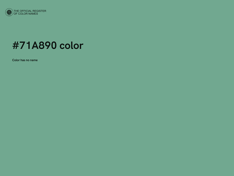 #71A890 color image