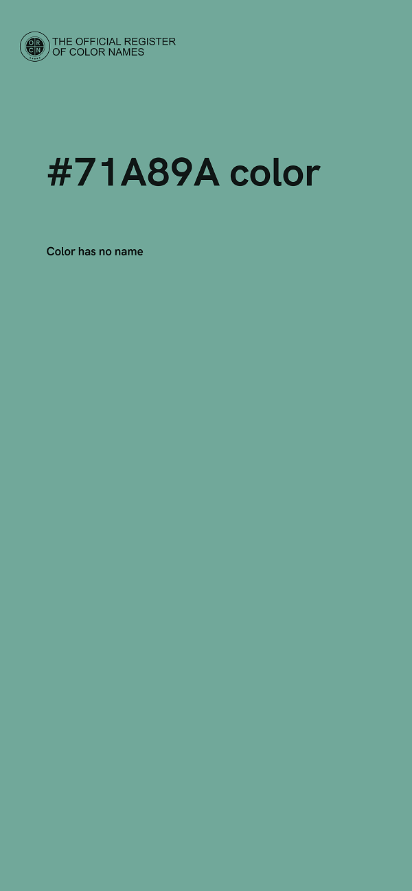#71A89A color image