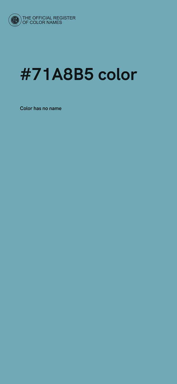 #71A8B5 color image