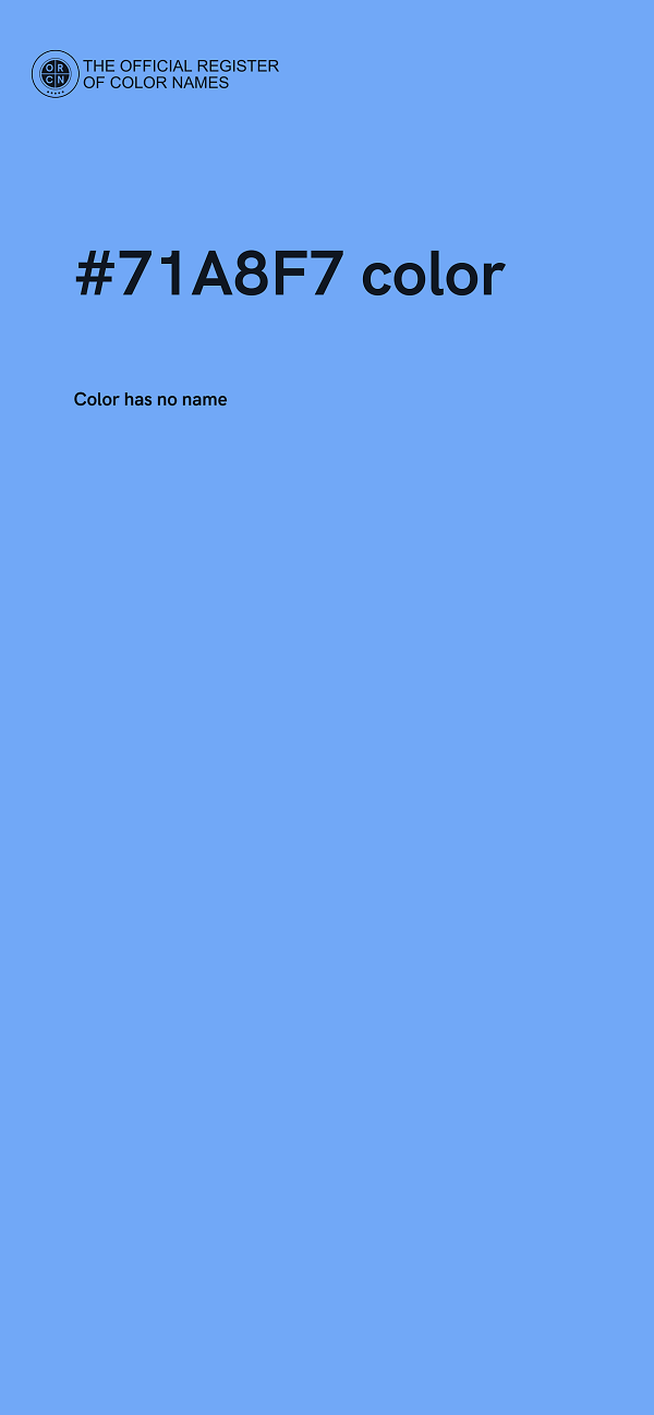 #71A8F7 color image