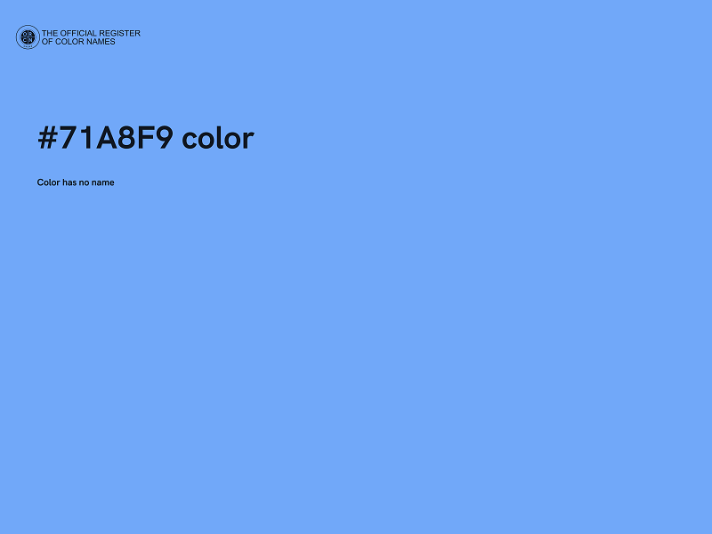 #71A8F9 color image