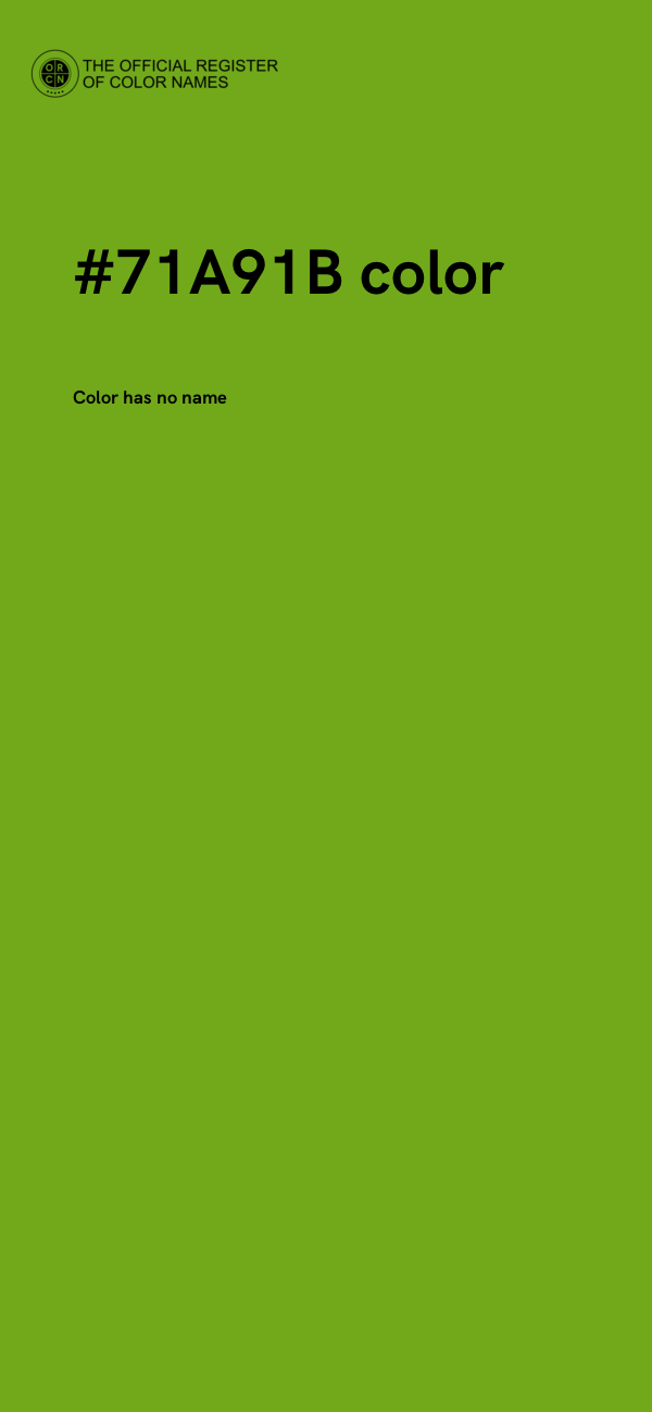 #71A91B color image