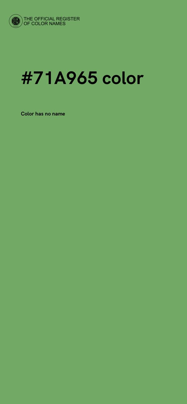 #71A965 color image