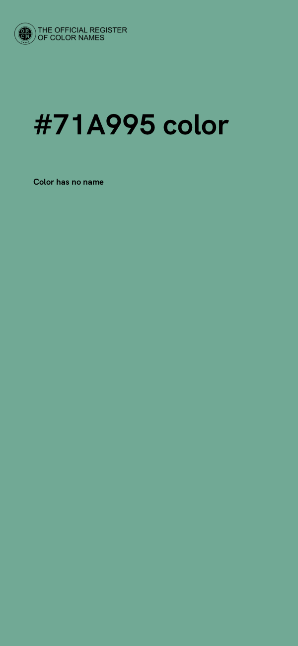 #71A995 color image