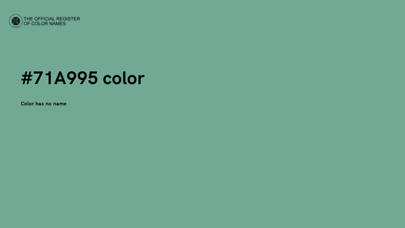 #71A995 color image