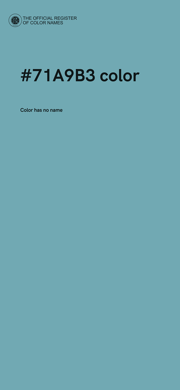#71A9B3 color image