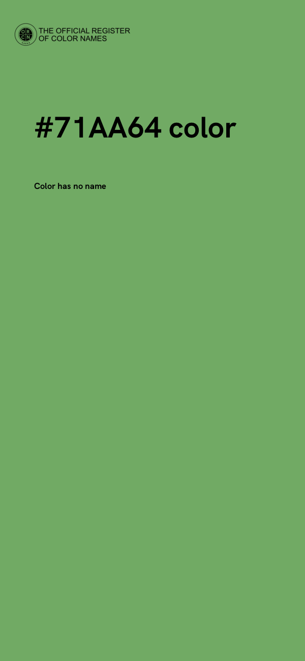 #71AA64 color image