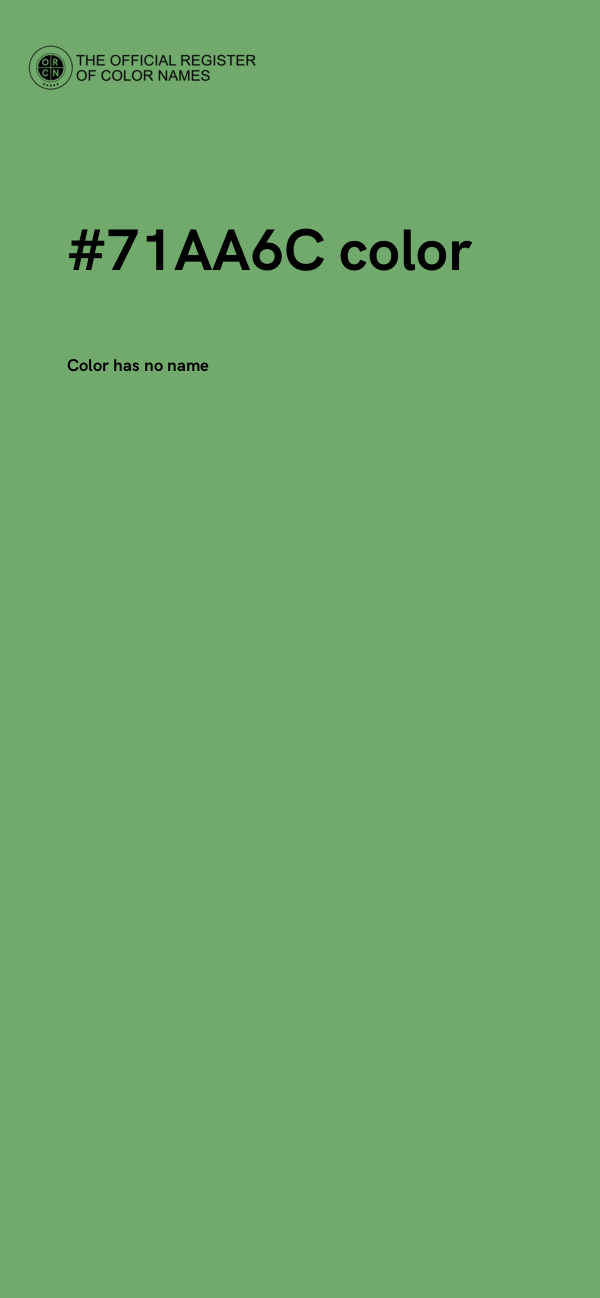 #71AA6C color image