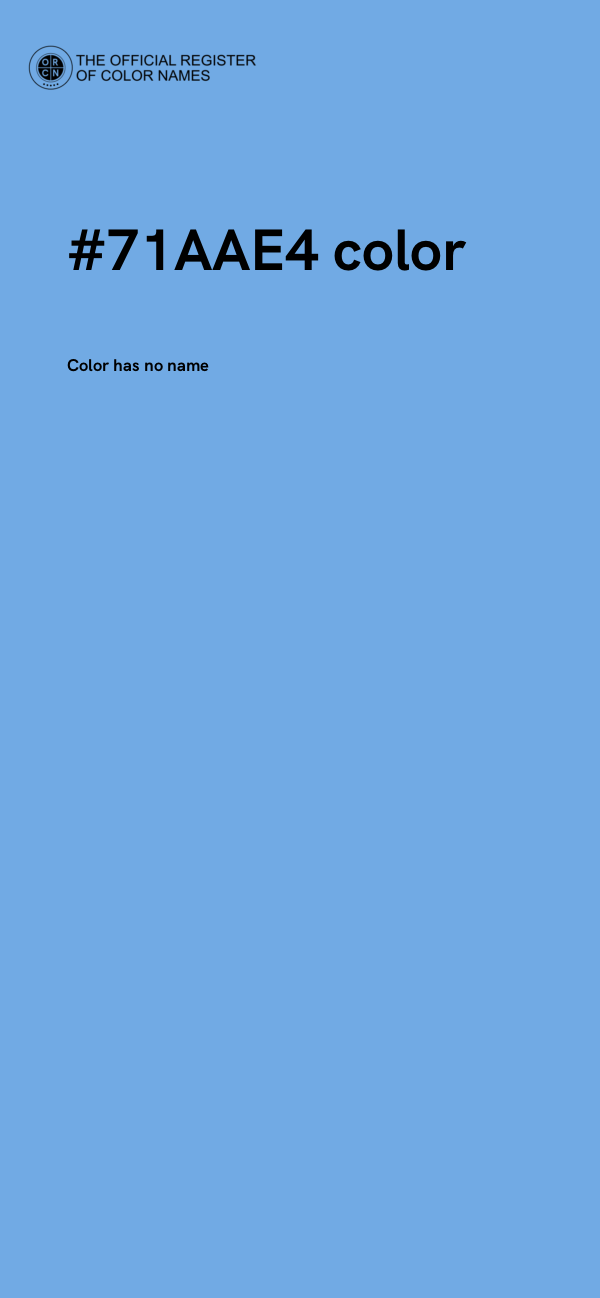 #71AAE4 color image