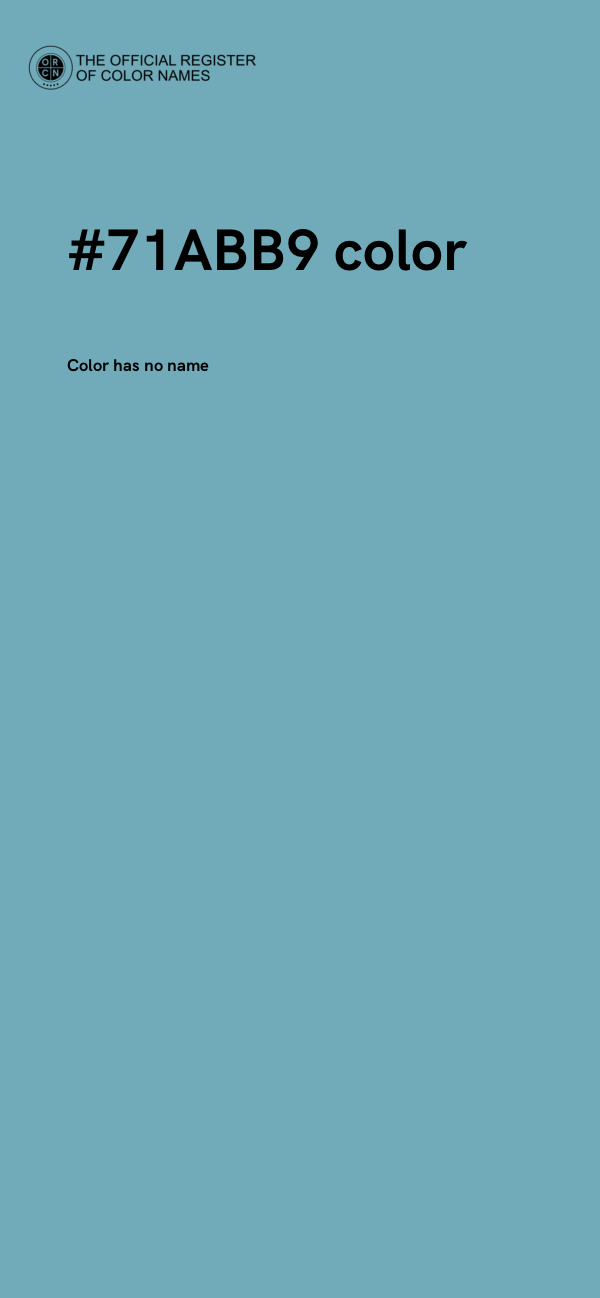 #71ABB9 color image