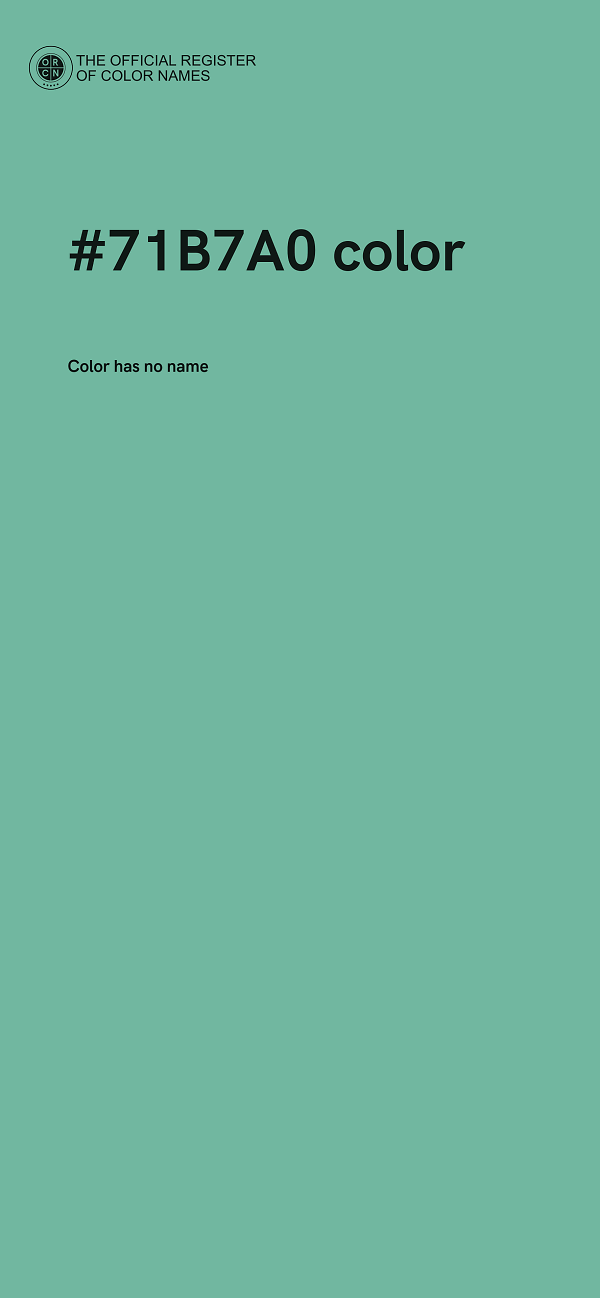 #71B7A0 color image
