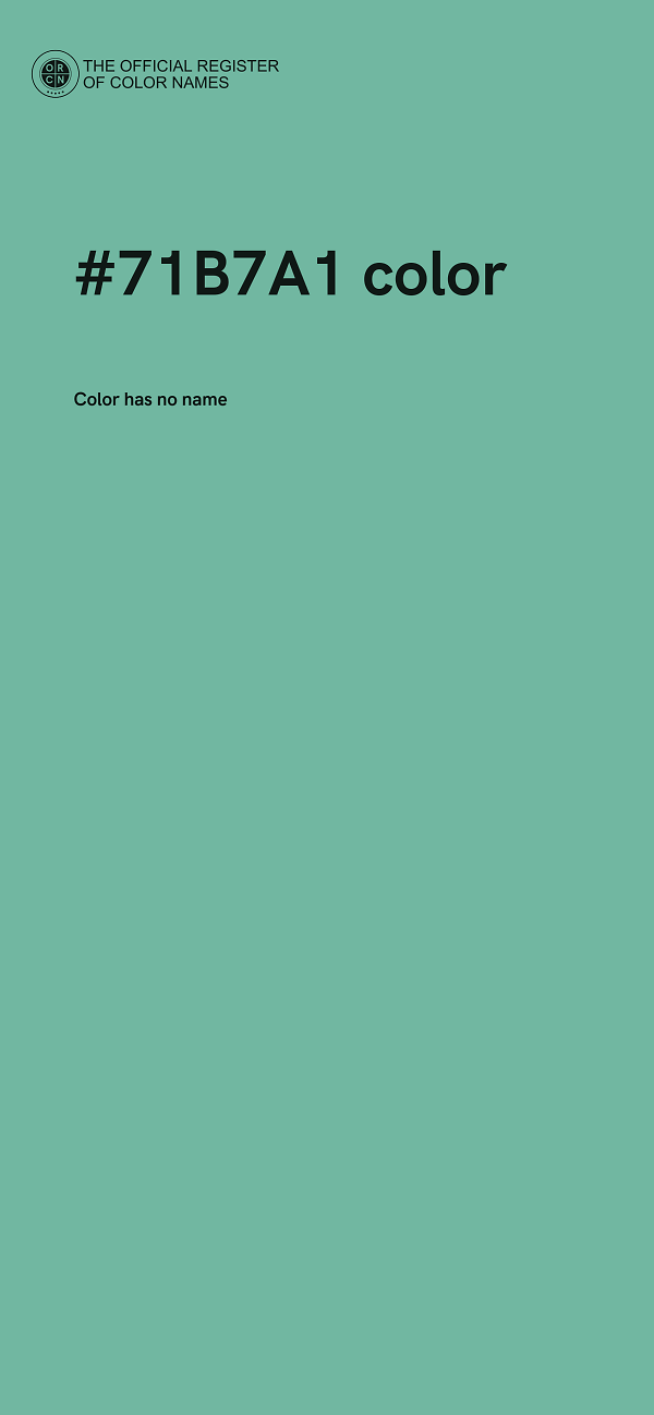 #71B7A1 color image