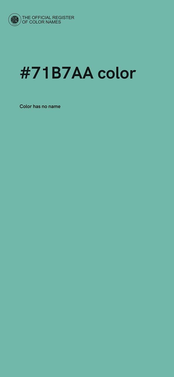 #71B7AA color image