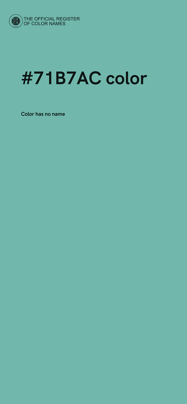 #71B7AC color image