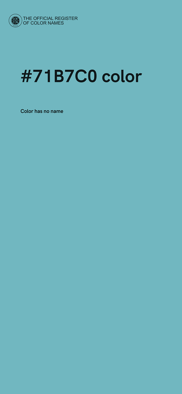 #71B7C0 color image