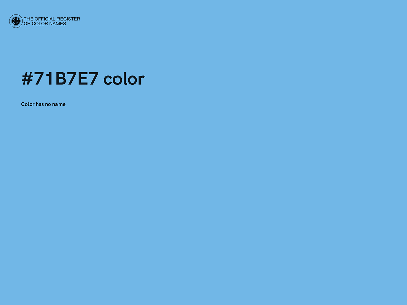 #71B7E7 color image