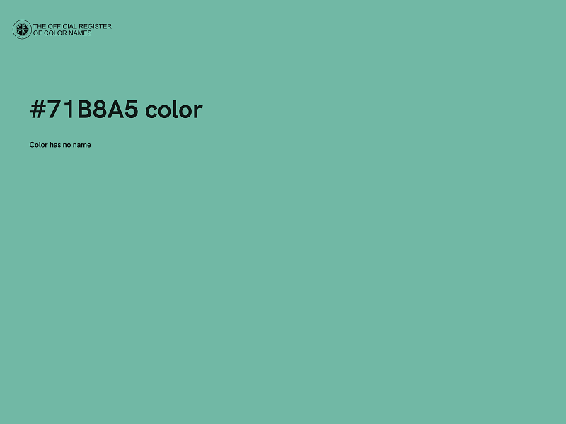 #71B8A5 color image