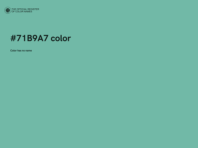 #71B9A7 color image