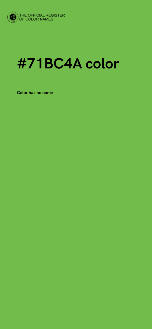 #71BC4A color image