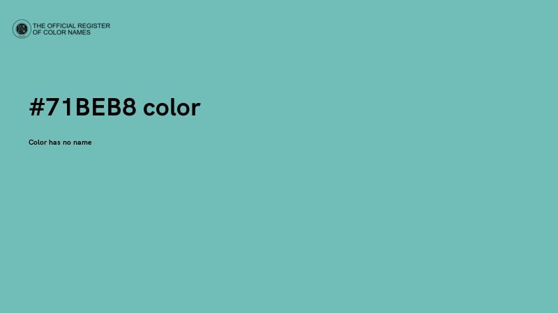 #71BEB8 color image