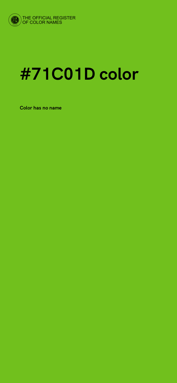 #71C01D color image