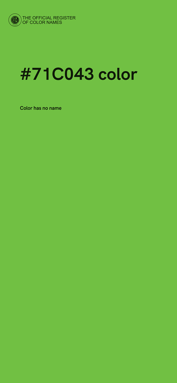 #71C043 color image