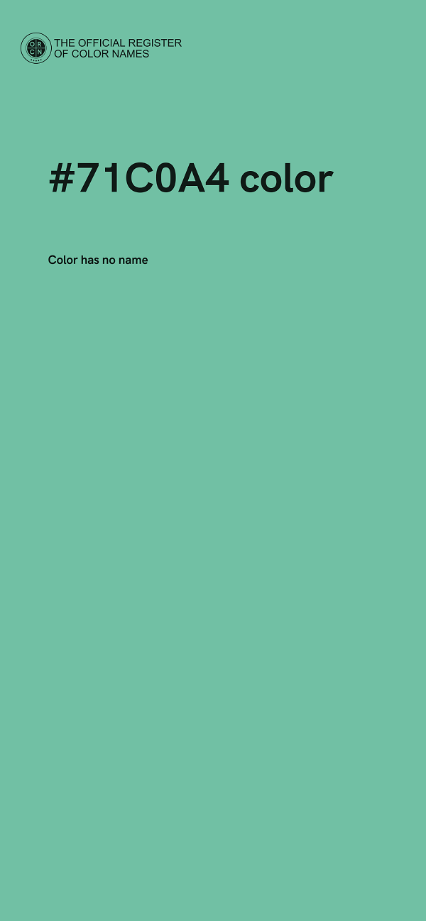#71C0A4 color image