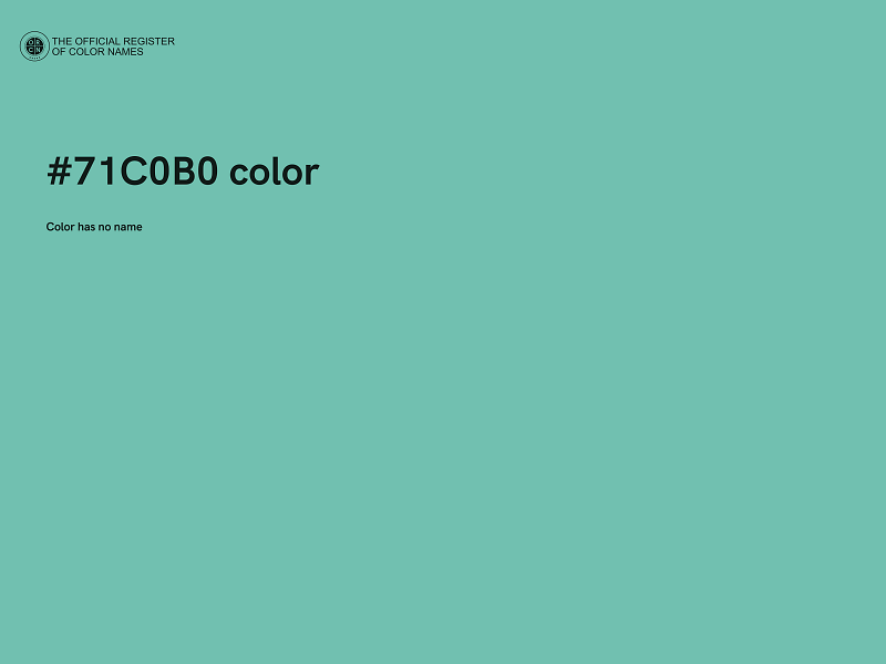 #71C0B0 color image
