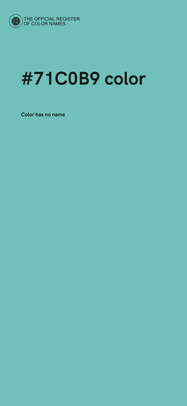 #71C0B9 color image
