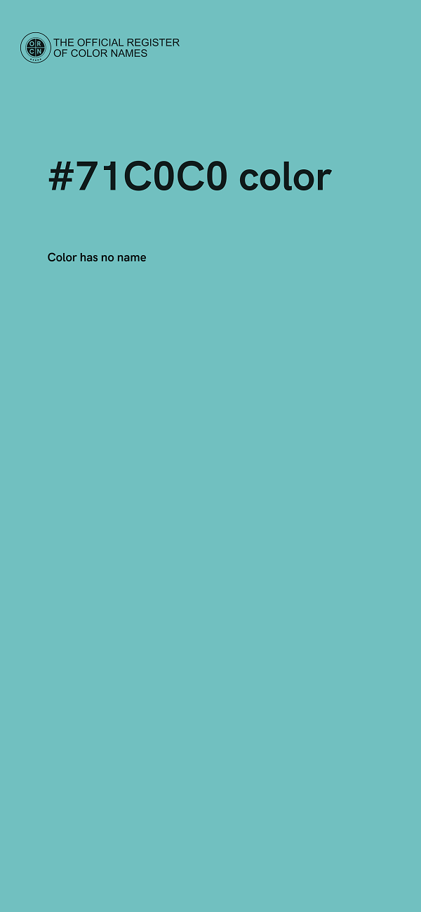 #71C0C0 color image
