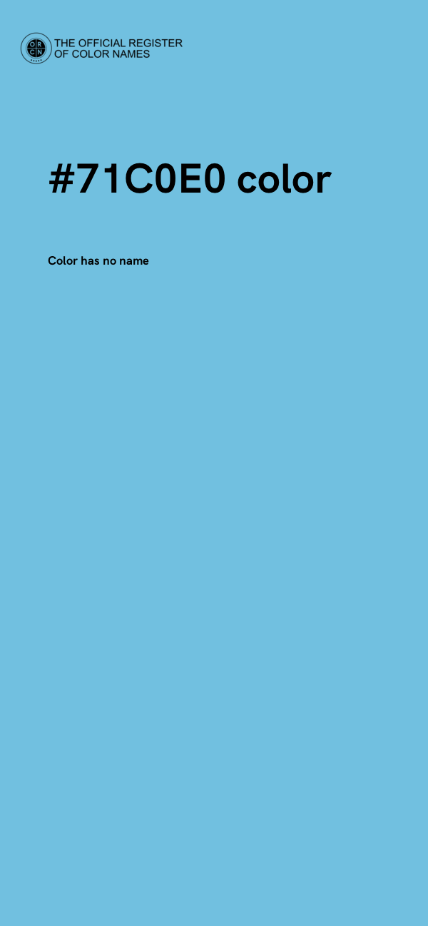 #71C0E0 color image