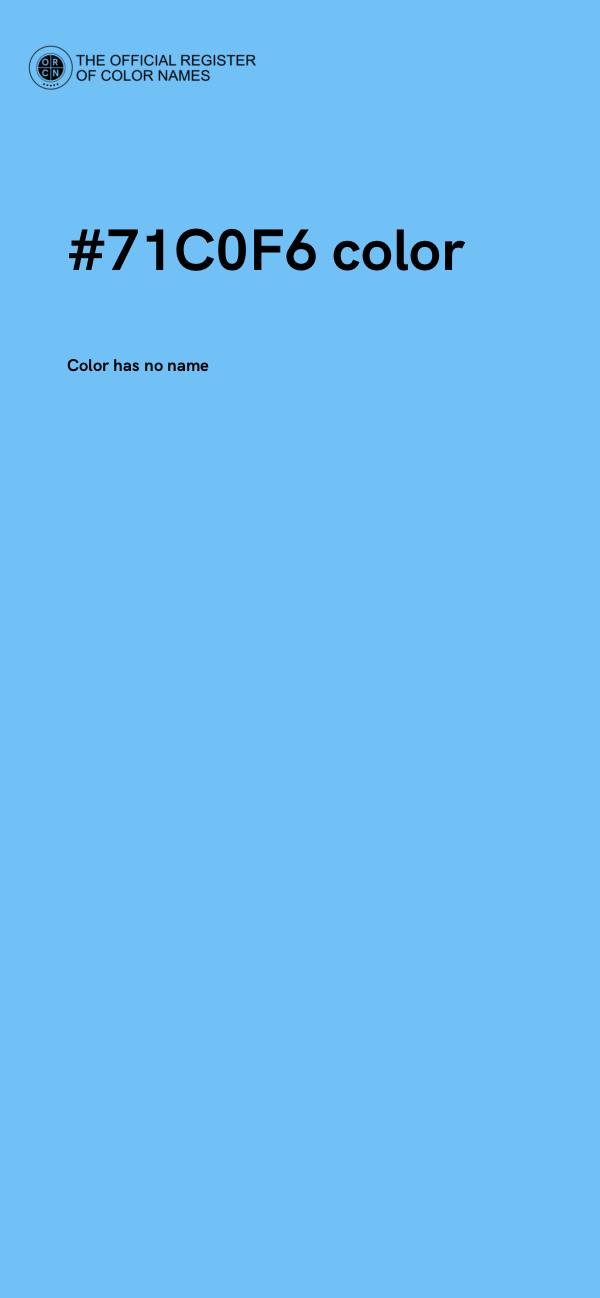 #71C0F6 color image