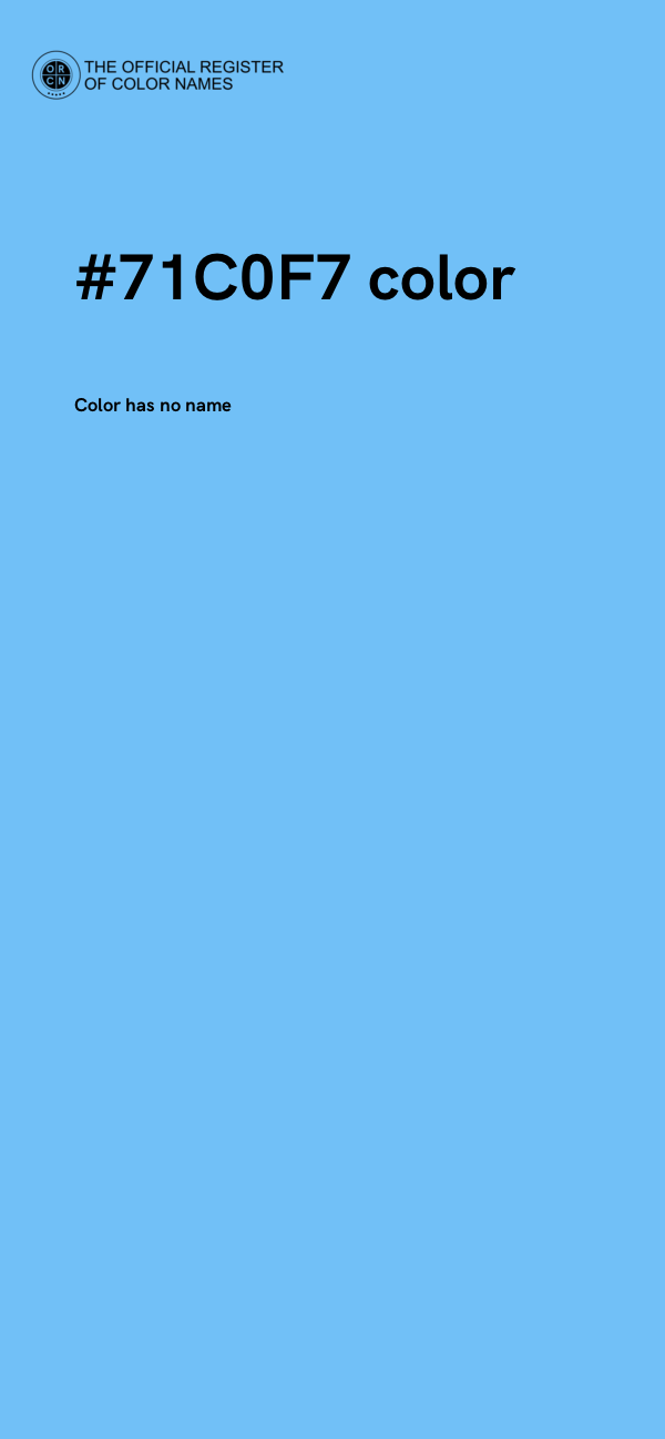 #71C0F7 color image