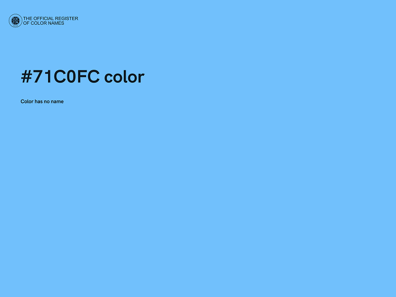 #71C0FC color image