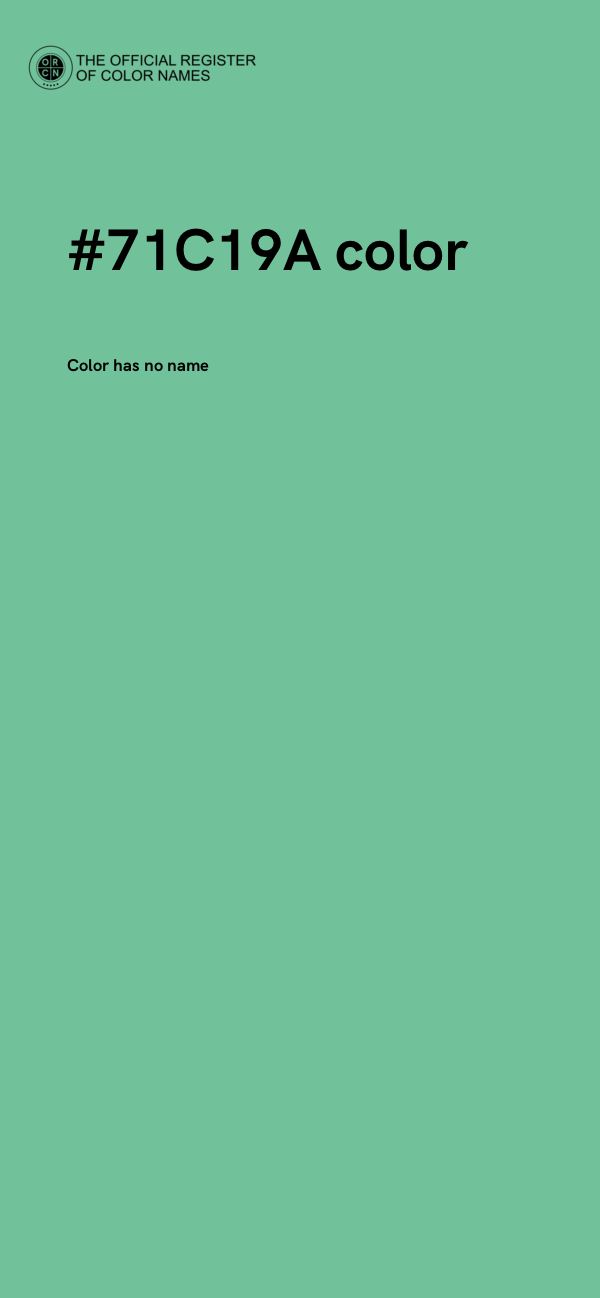 #71C19A color image