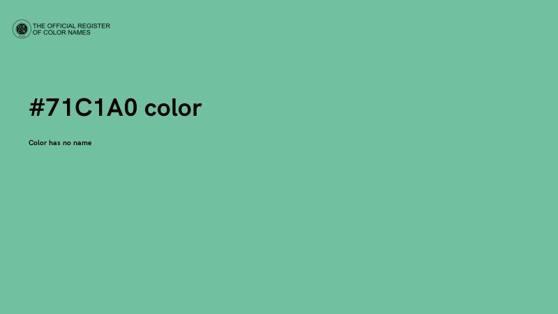 #71C1A0 color image