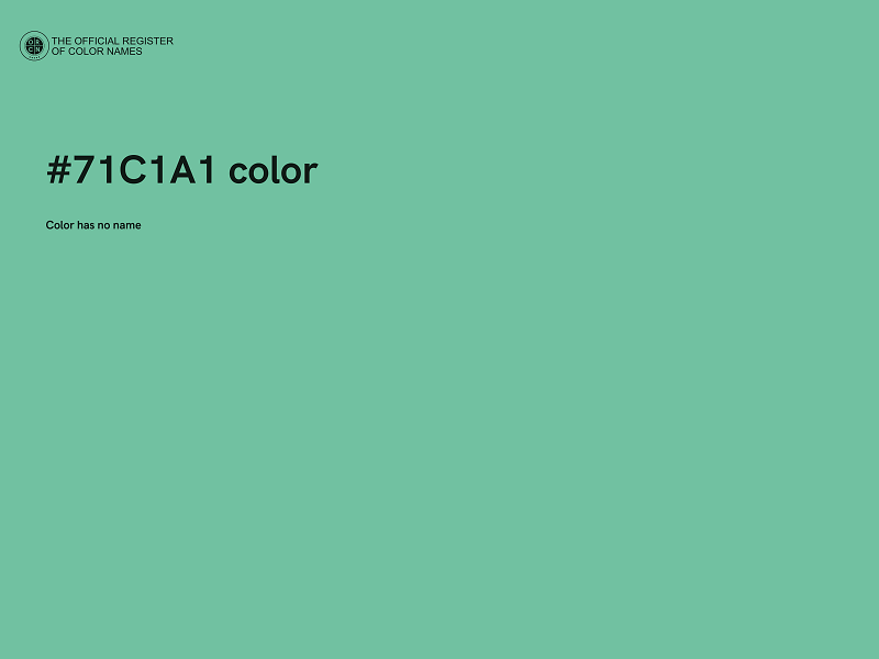 #71C1A1 color image